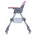 Стільчик для годування BAMBI M 5722 Lilac, регульований, знімний столик, 5-точковий ремень, колеса, екошкіра