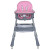 Стільчик для годування BAMBI M 5722 Lilac, регульований, знімний столик, 5-точковий ремень, колеса, екошкіра