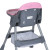 Стільчик для годування BAMBI M 5722 Lilac, регульований, знімний столик, 5-точковий ремень, колеса, екошкіра