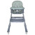 Стільчик для годування BAMBI M 5722 Mint, регульований, знімний столик, 5-точковий ремень, колеса, екошкіра
