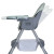 Стільчик для годування BAMBI M 5722 Mint, регульований, знімний столик, 5-точковий ремень, колеса, екошкіра