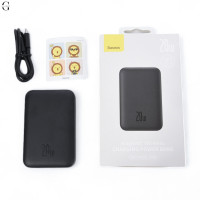 Power Bank Baseus Magnetic Wireless 6000mAh 20W с магнитной беспроводной зарядкой Black Карманый