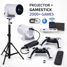 Smart-проектор Android 11, Беспроводная игровая консоль GAME STICK M8 PRO 4K + 2000 игр