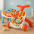 Детская каталка-ходунки 2в1 Limo Toy HB 0008 AB с баскетбольным кольцом, игровым столиком, бизибордом и музыкальным пианино