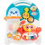Детская каталка-ходунки 2в1 Limo Toy HB 0008 AB с баскетбольным кольцом, игровым столиком, бизибордом и музыкальным пианино