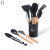 Силиконовый кухонный набор принадлежностей Kitchen stuff 12 предметов BLACK