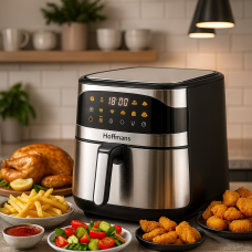 Аэрофритюрница Hoffmans HM-788 12L с двумя ТЭНами, 2400W, сенсорным управлением и 12 режимами