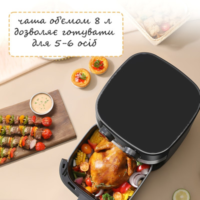 Аерофритюрниця Hoffmans HM-780 8 л 2400 Вт з оглядовим вікном та механічним керуванням №1