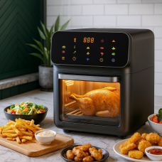 Аэрофритюрница Hoffmans HM-786 12L 2400W с сенсорным управлением и 10 автоматическими режимами