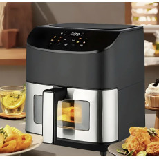 Аэрофритюрница Hoffmans HM-785 8 Л 2000 Вт с сенсорным LCD-экраном и 10 автопрограммами.