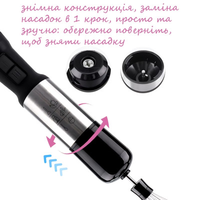 Блендер Hoffmans HM-8026 4-в-1 1000 Вт з 10 швидкостями, турбо та насадками для подрібнення та збивання №2
