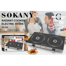 Двухконфорочная стеклокерамическая плита Sokany SK-224