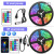 Светодиодная лента 5050 RGB – 16 цветов, IP65, 55 люмен, 9000 часов работы от USB 5V с Bluetooth и мобильным приложением