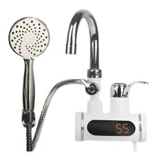 Проточный кран водонагреватель с экраном и душем Heating Faucet FT-001 (Нижнее подключение)