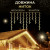 Гирлянда уличная светодиодная 100 LED 3 метра белая проволока бахрома 18 нитей Желтый