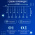 Гирлянда светодиодная штора GarlandoPro звезда и елка 120LED 3х0,9 м 8 режимов Синий