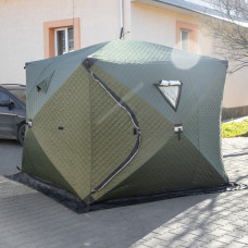 Палатка зимова утеплення "куб" 4-місна LUGI (210х210х210), Зимова палатка для риболовлі туризму кемпінгу та подорожей.