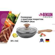 Сковорода з антипригарним гранітним покриттям Benson BN-542 Ø24