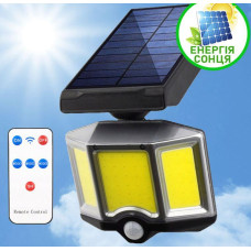 Уличный фонарь на солнечной батарее с датчиком движения и пультом SOLAR WALL LAMP YT-66B