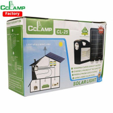 Кемпинговый фонарь на солнечной батарее CCLAMP CL-25 с Power Bank и 3 лампочками.