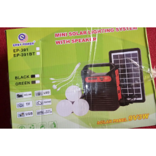 Кемпинговый фонарь на солнечной батарее EASY POWER EP-391BT Bluetooth/MP3/FM/TF/USB/Power Bank/3 лампочки