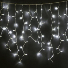 Гирлянда бахрома, прозрачный шнур, 3*0.5 м, 120 LED с переходником внутренняя