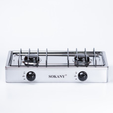 Настільна газова плита на 2 конфорки Sokany піч газова на стіл 4.4 кВт