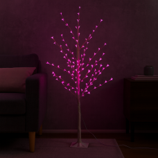 LED-дерево САКУРА декоративное 1.5 м, 144 LED, розовый свет, RGB, 8 режимов