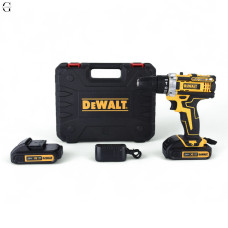 Шуруповерт аккумуляторный DeWalt 21V с набором инструментов в кейсе, 2 аккумулятора 2.0Ah