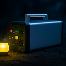 Портативная зарядная станция 200W 35Ah LiFePO4 с выходом 220V, USB, Type-C и солнечной зарядкой