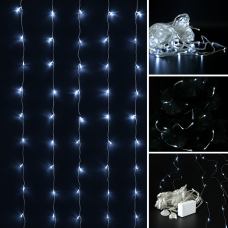 Гирлянда штора Капля 160 LED 2×2 м, белый свет, 8 режимов, 220V