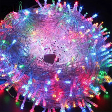 Светодиодная гирлянда Нить 800 Led прозрачный шнур 40 метров Мульти