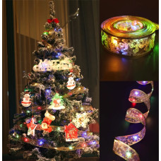 Светодиодная елочная гирлянда в виде ленты 50 Led 5 метров Christmas Decoration Микс