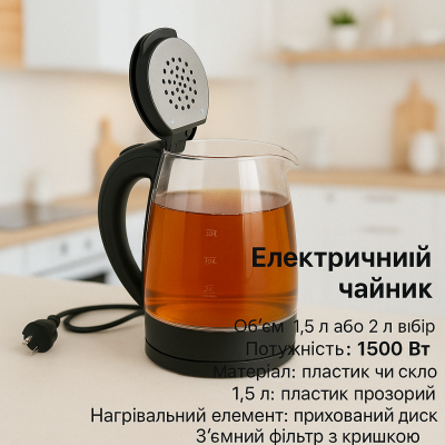 Чайник электрический + 6 чашек №1
