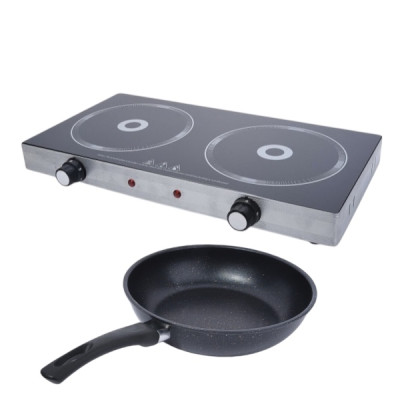 Двоконфоркова склокерамічна плита Під усі види посуду №1