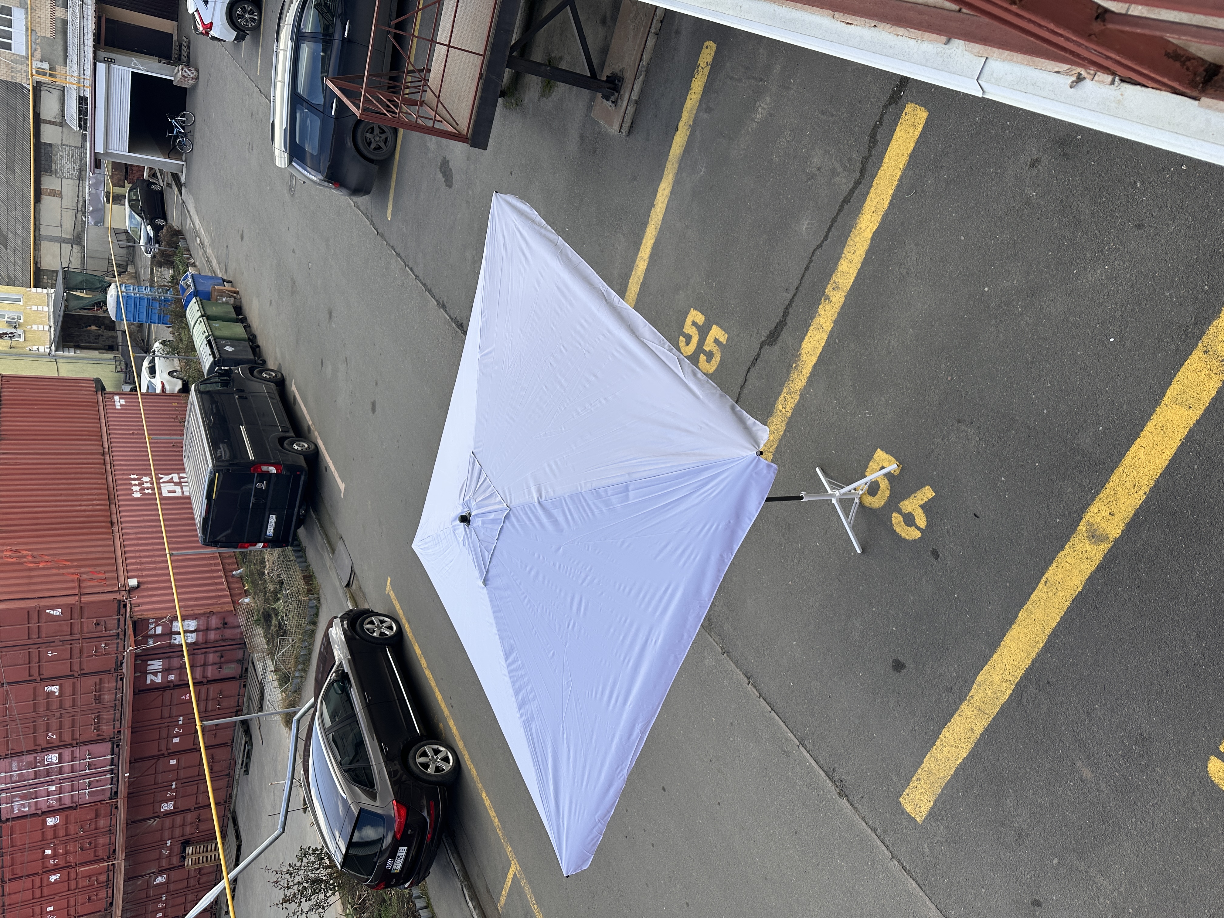 Прямоугольный зонтик Monsen 3×3 м с чехлом и тентом с серебряным напылением, УФ-защита