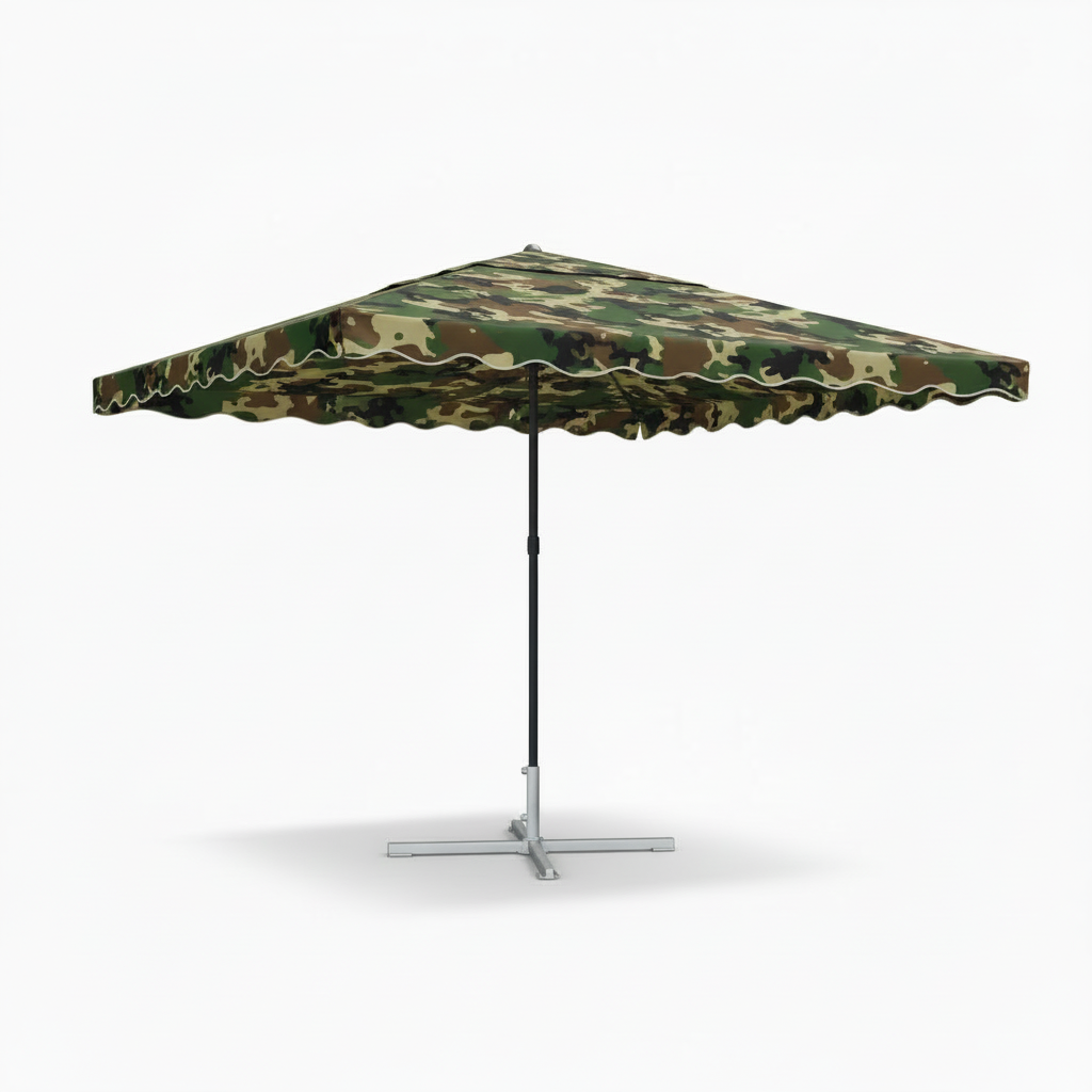 Садовый зонт Monsen EasyShade 2×3 м без ветрового клапана с серебряным УФ-покрытием
