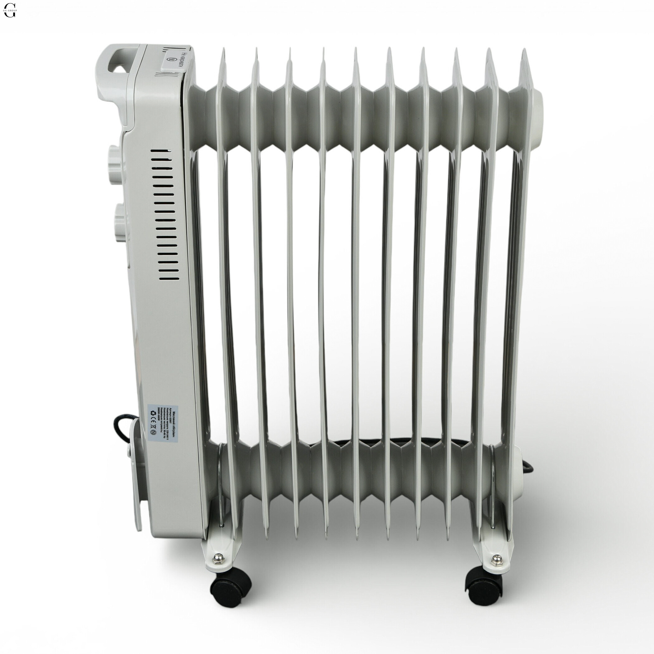 Масляный обогреватель Nikura с вентилятором, 11 секций, 2500 Вт.