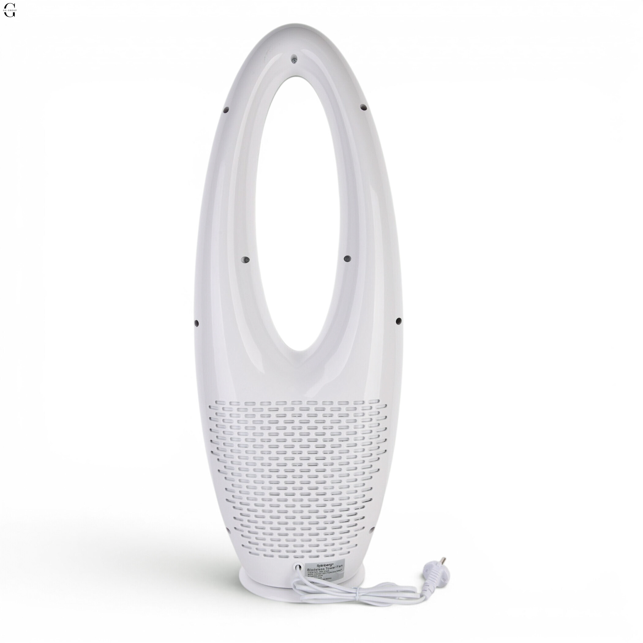 Современный tower-вентилятор без лопастей 45W с пультом ДУ и LED-управлением