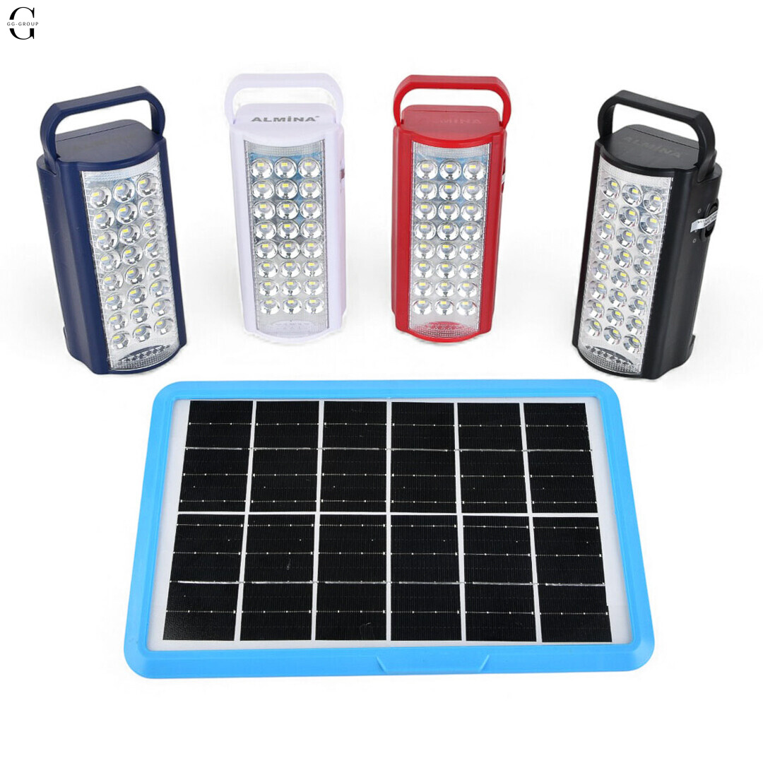 Автономный LED-фонарь Almina с солнечной панелью 8Вт, PowerBank, аккумулятор 6V 4Ah