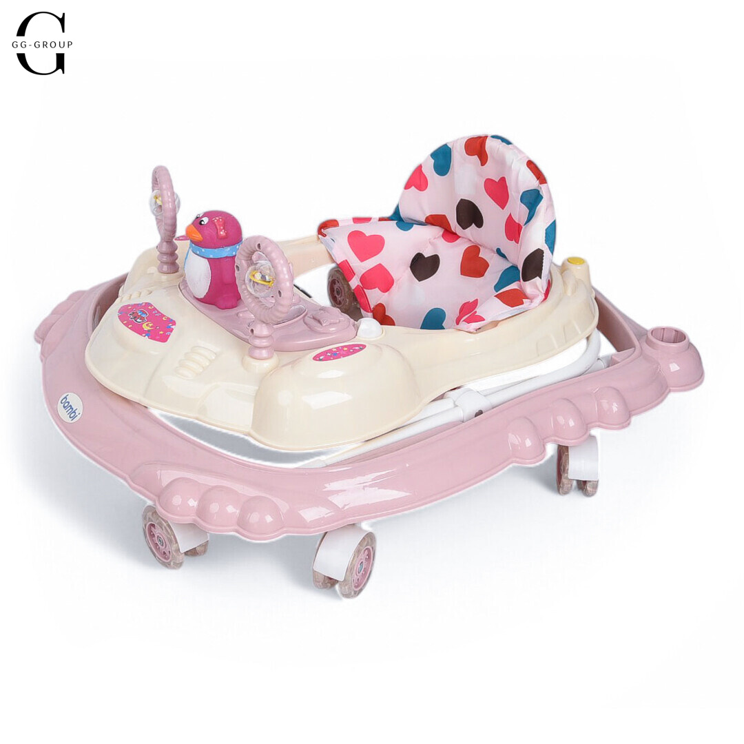 Дитячі ходунки Bambi M3168 Penguin  Біло-Рожевий