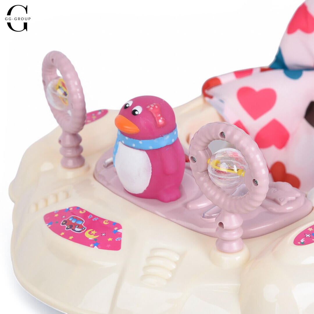 Дитячі ходунки Bambi M3168 Penguin  Біло-Рожевий
