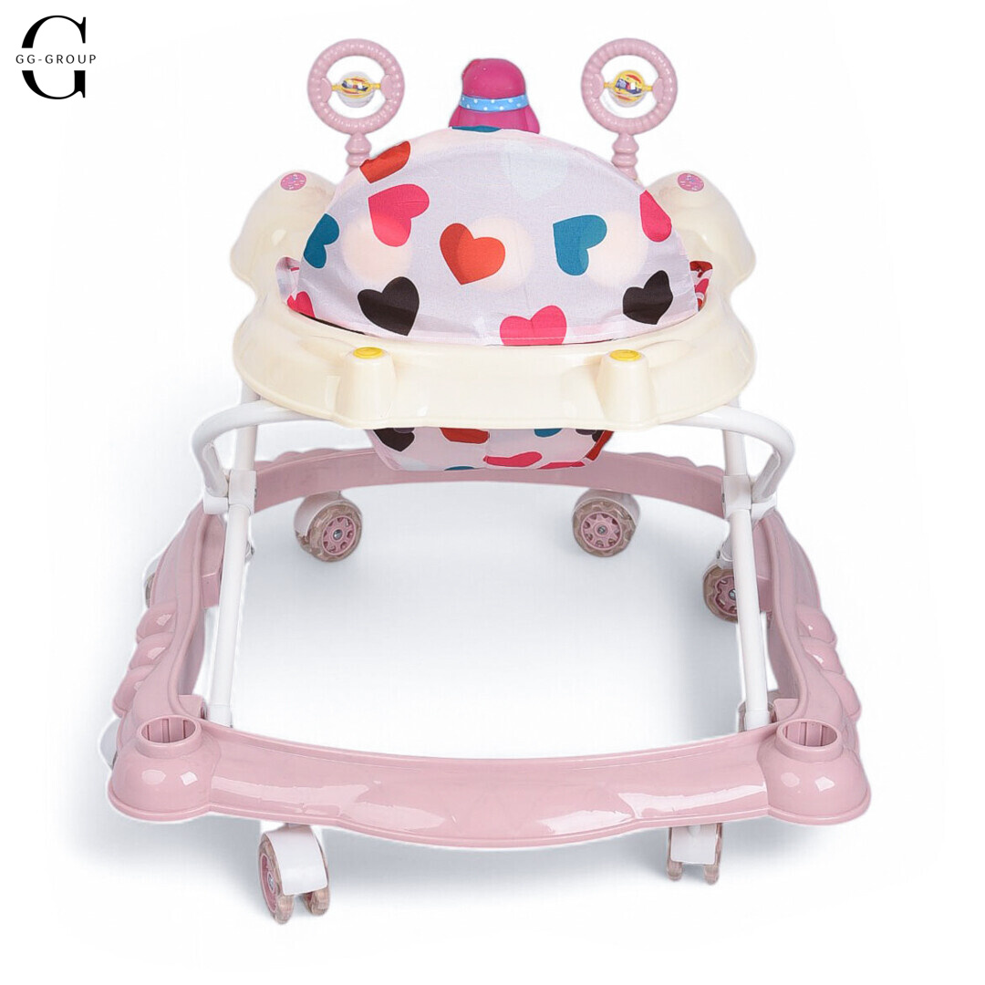 Дитячі ходунки Bambi M3168 Penguin  Біло-Рожевий