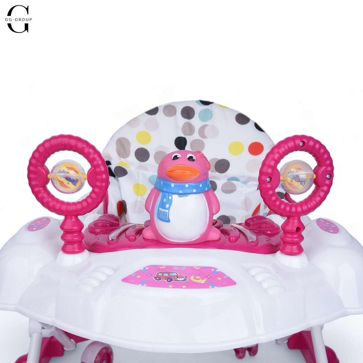 Дитячі ходунки Bambi M3168 Penguin  Біло-Рожевий