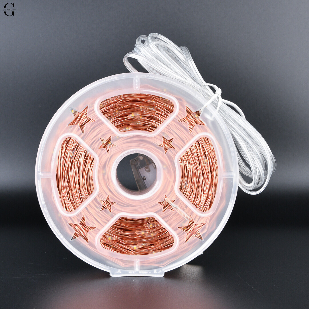 Гирлянда Росса 100 м/1000 Mini-LED, теплый свет, USB + пульт