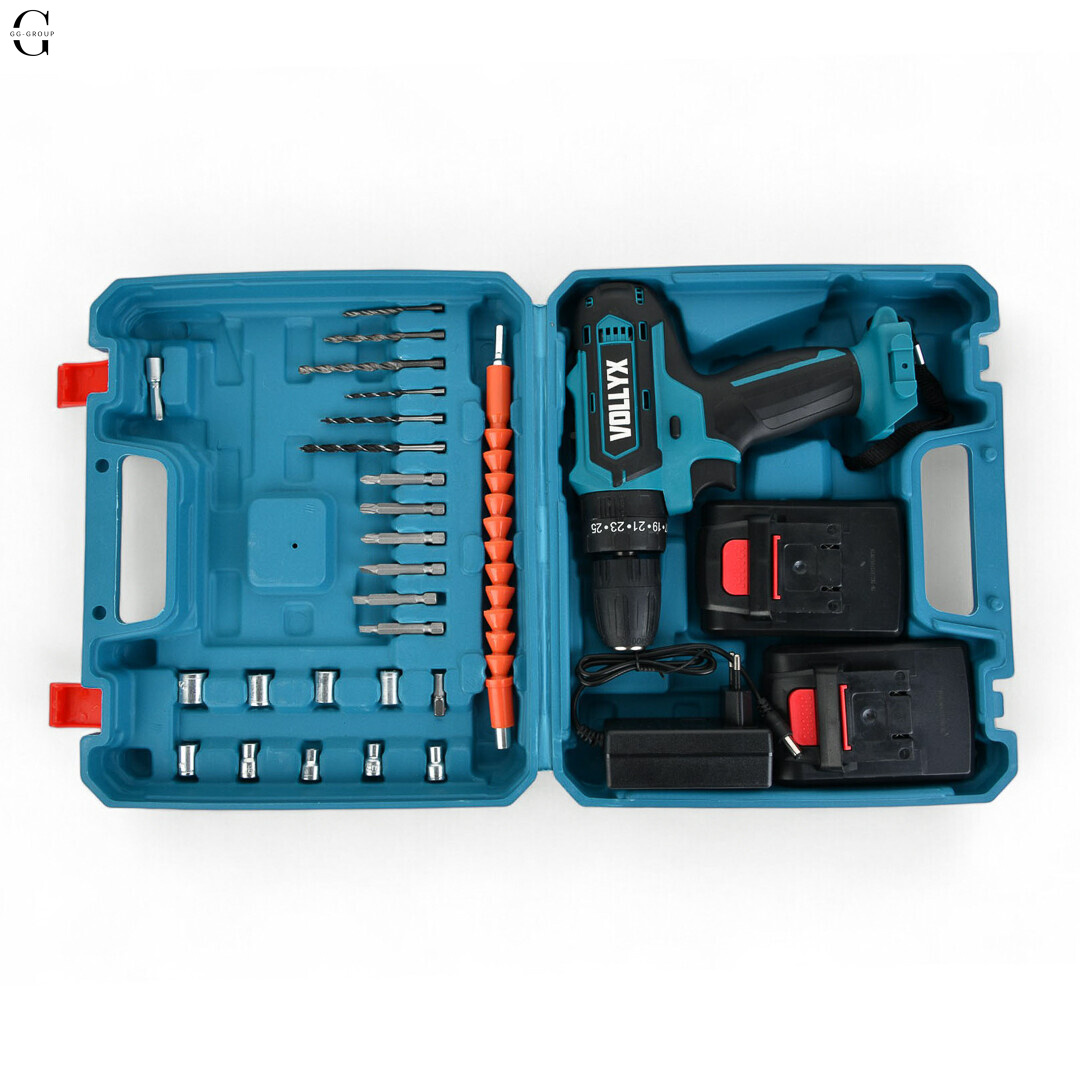 Шуруповерт акумуляторний VOLLYX 48VF 2 акумулятори, кейс,