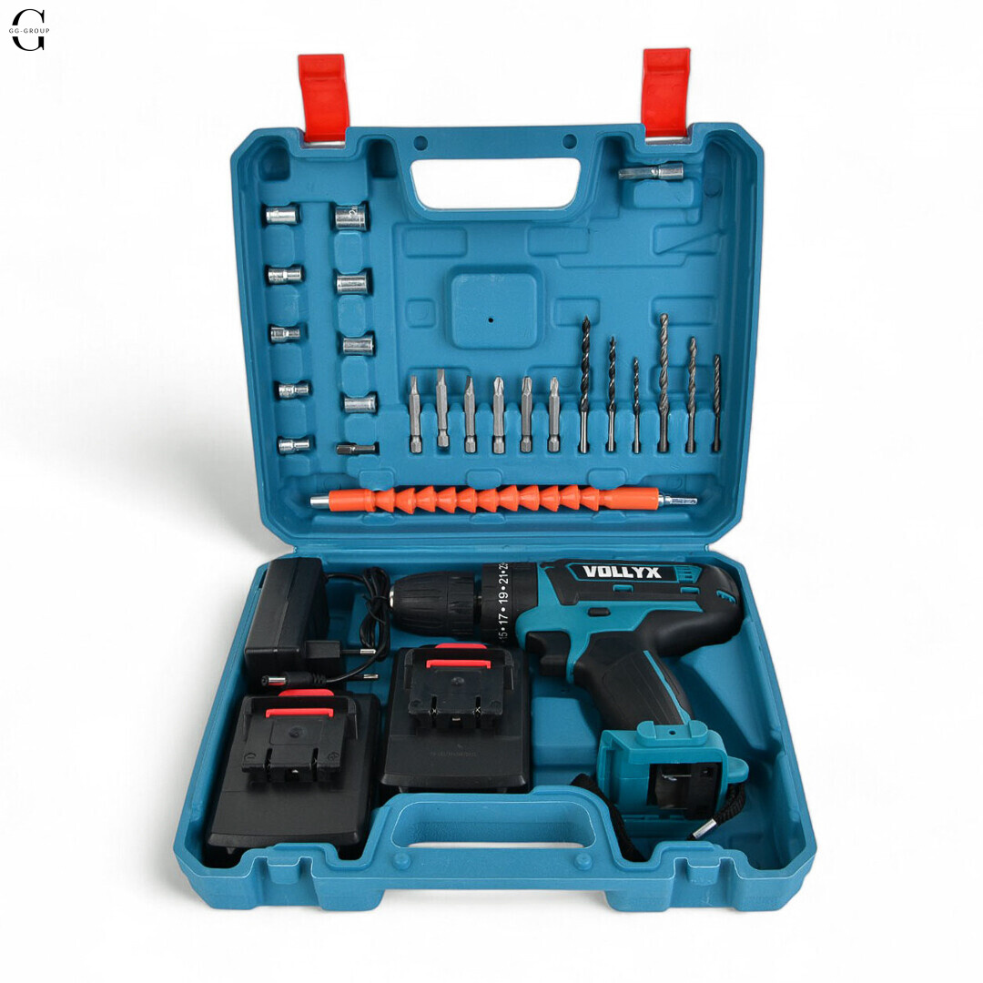 Шуруповерт акумуляторний VOLLYX 48VF 2 акумулятори, кейс,
