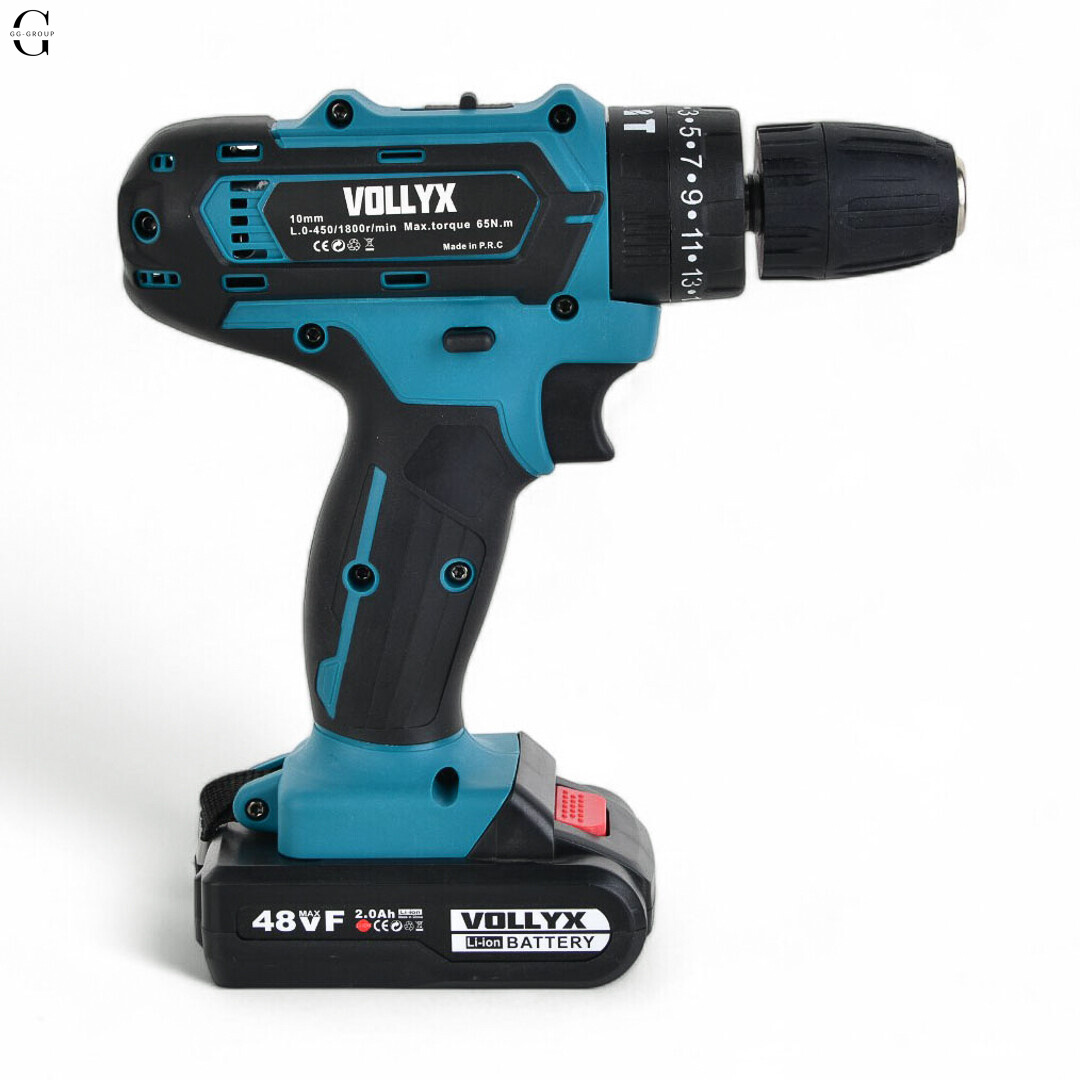 Шуруповерт акумуляторний VOLLYX 48VF 2 акумулятори, кейс,