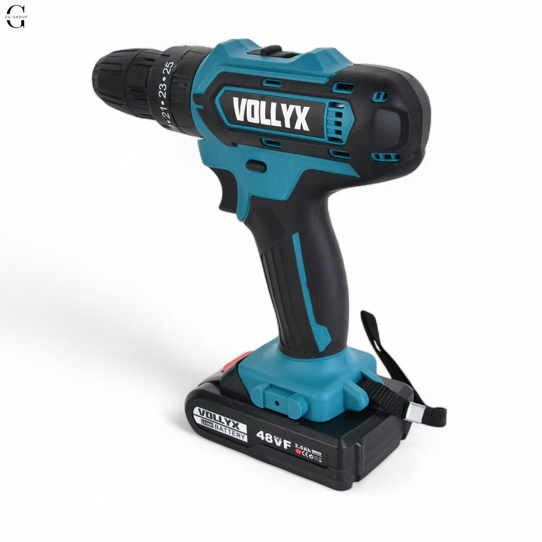 Шуруповерт акумуляторний VOLLYX 48VF 2 акумулятори, кейс,