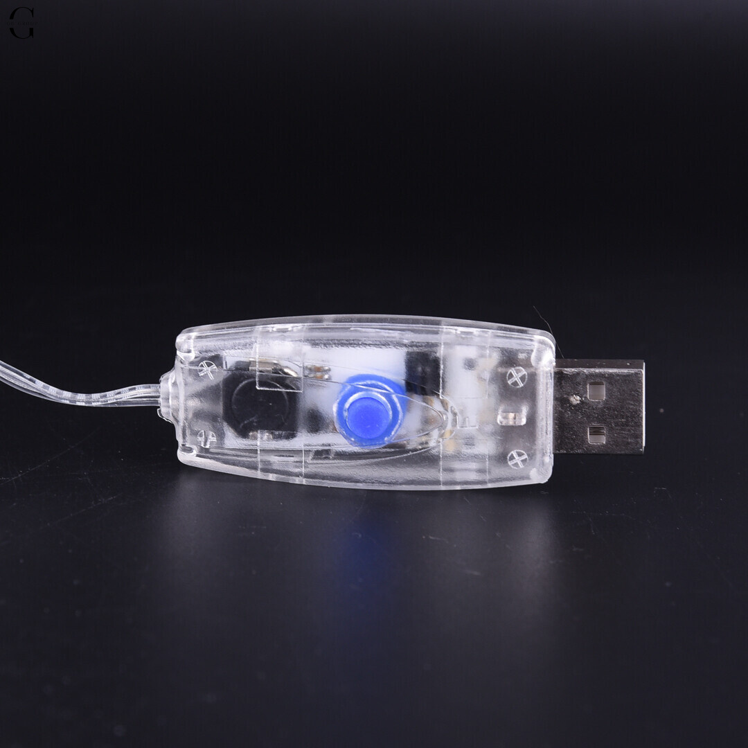 Гірлянда Роса Мішура 100м 3000 LED на зеленому мідному дроті з пультом IP44/IP20 USB